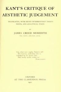 Critique of Aesthetic Judgment
