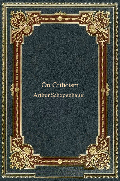 On Criticism
