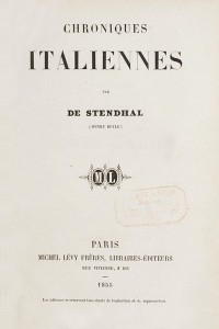 Les Cenci - Chroniques Italiennes - Stendhal